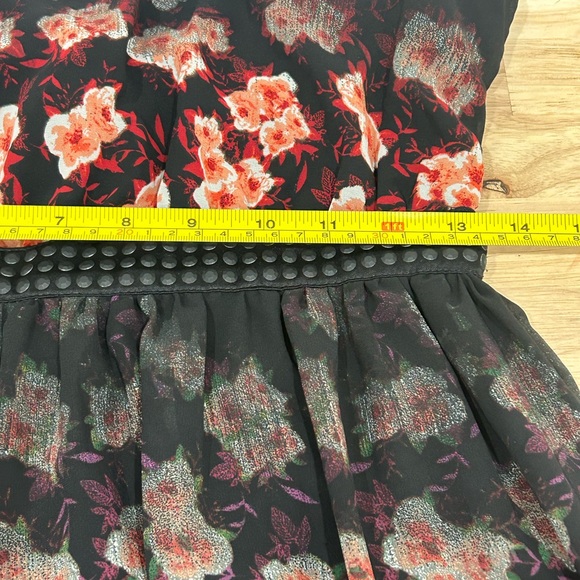 Jessica Simpson lulu Maxi Dress Black Large English Floral  Sz: Medium - Picture 9 of 12